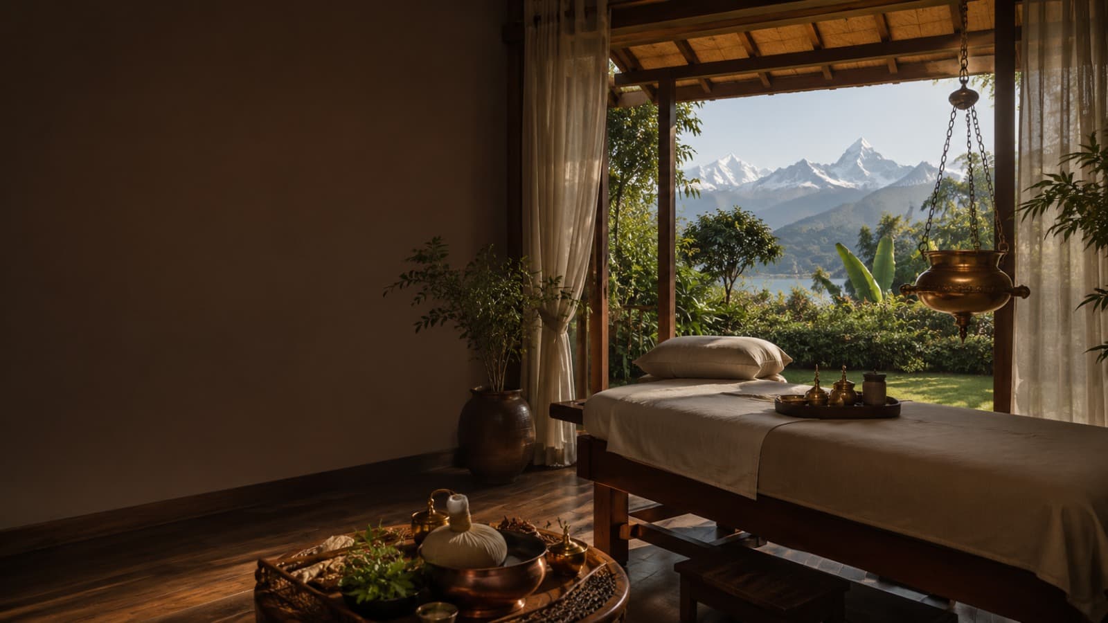 Homepage hero section of the Prakritik Ayurvedic Spa website